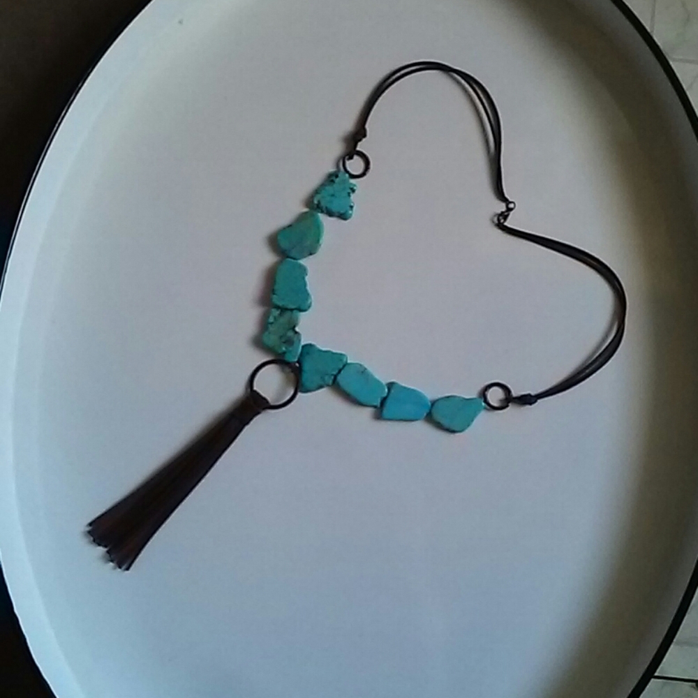 Turquoise Stone Necklace - Picture 1 of 6